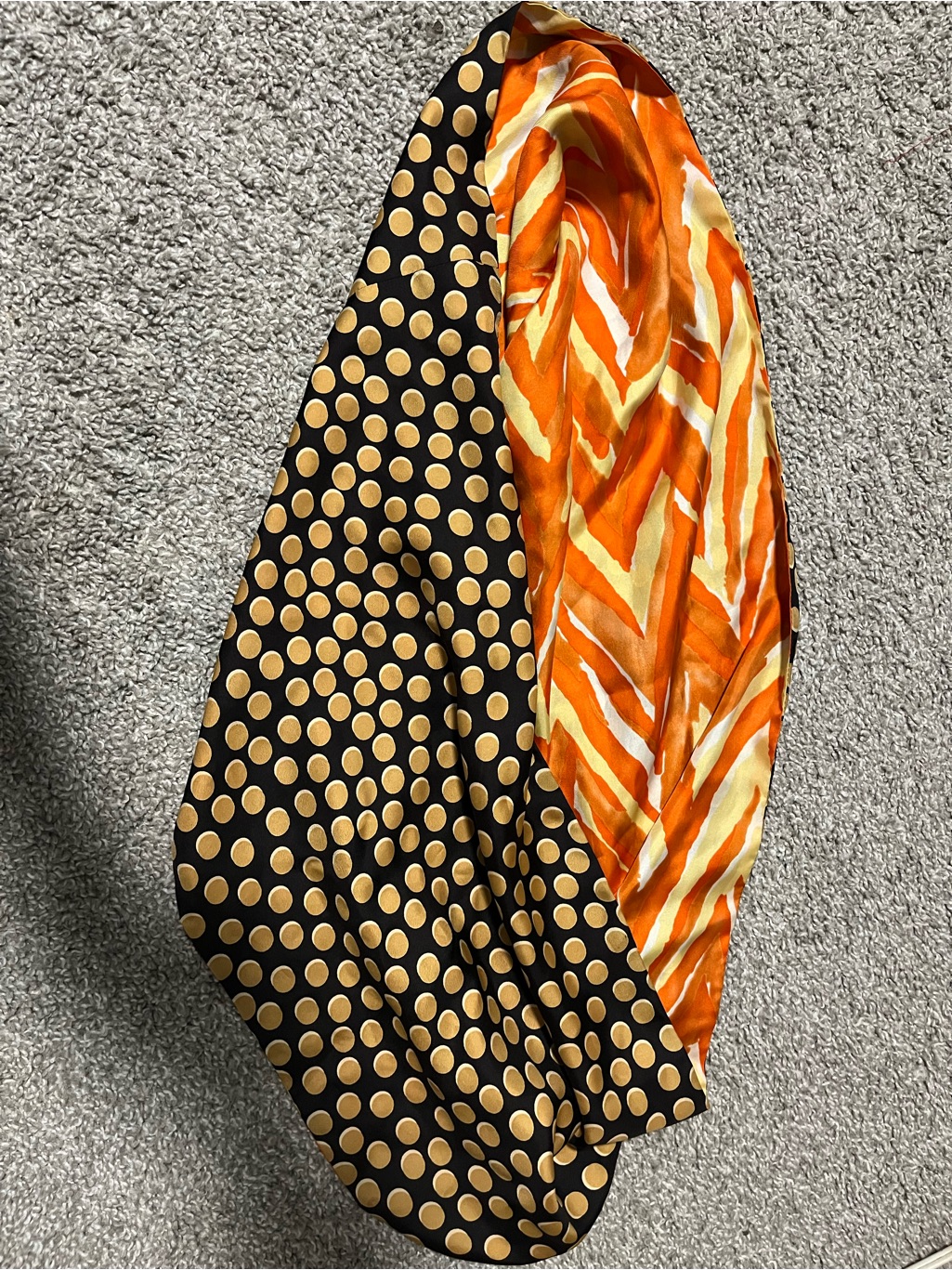 Upside By Tucker 100 Silk Reversible Infinity Scarf